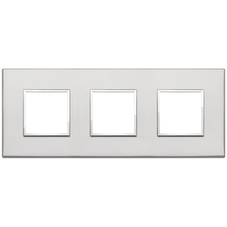 Накладка на 6 модулей (2+2+2) расст 71мм, серебро