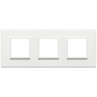 Накладка на 6 модулей (2+2+2) расст 71мм, белый алюминий