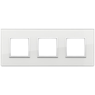 Накладка на 6 модулей (2+2+2) расст 71мм, белый бриллиант