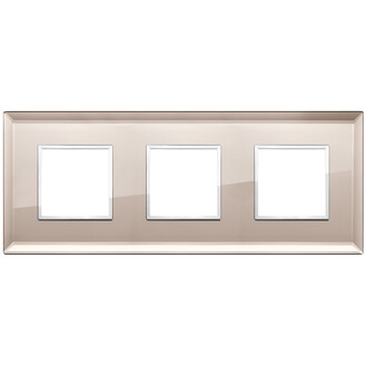 Накладка на 6 модулей (2+2+2) расст 71мм, бронзовое зеркало