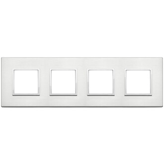 Накладка на 8 модулей (2+2+2+2) расст 71мм, бриллиантовый алюминий