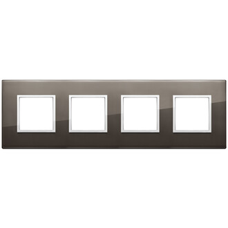 Накладка на 8 модулей (2+2+2+2) расст 71мм, черный сапфир