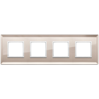 Накладка на 8 модулей (2+2+2+2) расст 71мм, бронзовое зеркало