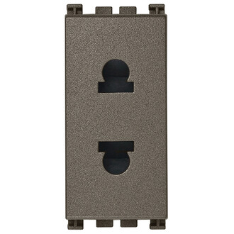 Розетка SICURY 2P+T 16A USA+EU ø4,8MM, Metal