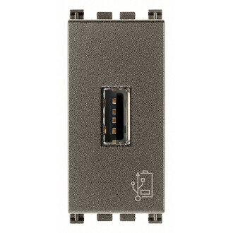З/у USB 5V 1,5A, 1модуль, Metal