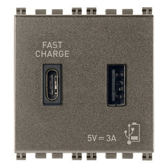 З/у  USB A+C 5V 3A, 2 М, Metal