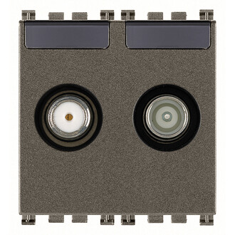 Розетка TV-RD-SAT проходная с 2 выходами, Metal