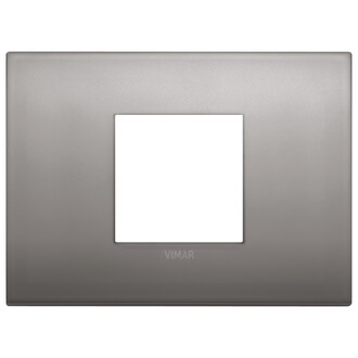 Накладка на 2 модуля центрально никель черный