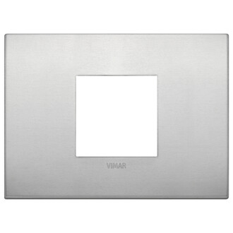 Накладка на 2 модуля центрально натуральный алюминий