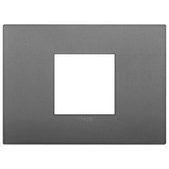 Накладка на 2 модуля центрально серая