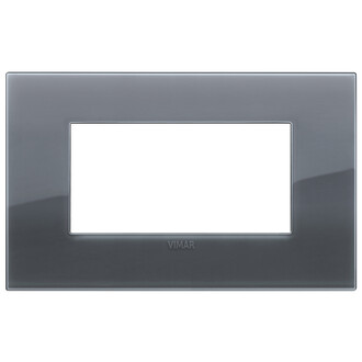 Накладка на 4 модуля рефлекс серый дым