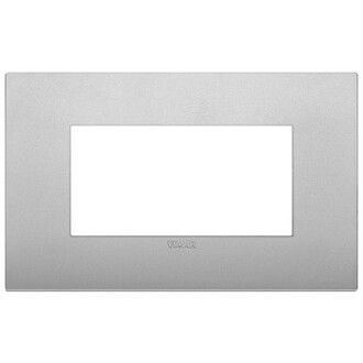 Накладка на 4 модуля серебро матовое