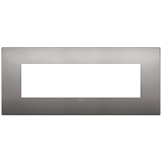 Накладка на 7 модулей никель черный