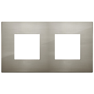 Накладка на 4 модуля (2+2) 71мм сталь матовая
