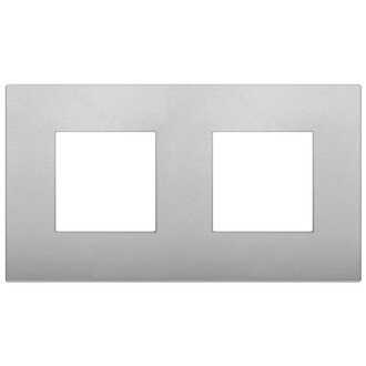 Накладка на 4 модуля (2+2) 71мм серебро матовое