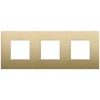 Накладка на 6 модулей (2+2+2) 71мм латунь зачищенная щеткой