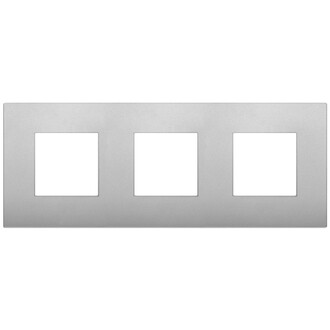 Накладка на 6 модулей (2+2+2) 71мм серебро матовое
