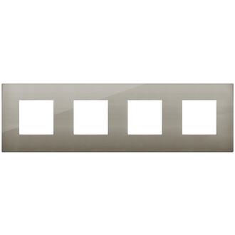 Накладка на 8 модулей (2+2+2+2) 71мм сталь матовая