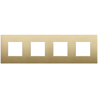 Накладка на 8 модулей (2+2+2+2) 71мм латунь зачищенная щеткой