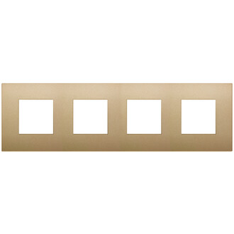 Накладка на 8 модулей (2+2+2+2) 71мм золото матовое