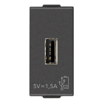 З/у USB 5V 1,5A, 1м, карбон матовый