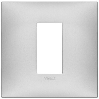 Накладка на 1 модуль для коробки на 2 модуля, серебро матовое