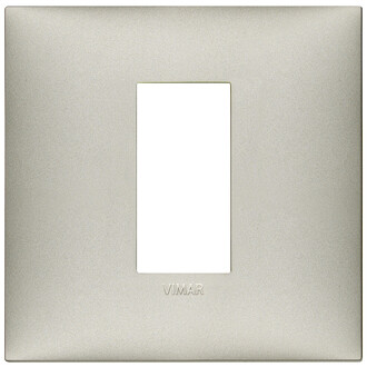 Накладка на 1 модуль для коробки на 2 модуля, никель матовый