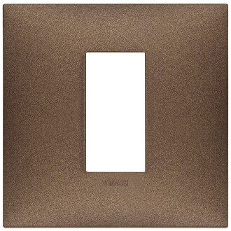 Накладка на 1 модуль для коробки на 2 модуля, медь матовая