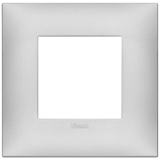 Накладка на 2 модуля, серебро матовое