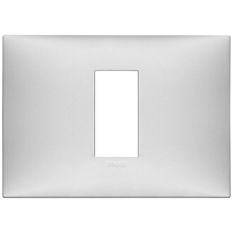 Накладка на 1 модуль для коробки на 3 модуля, серебро матовое