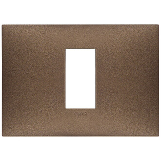 Накладка на 1 модуль для коробки на 3 модуля, медь матовая