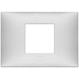 Накладка на 2 модуля для коробки на 3 модуля, серебро матовое