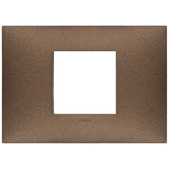 Накладка на 2 модуля для коробки на 3 модуля, медь матовая