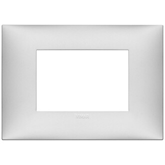 Накладка на 3 модуля, серебро матовое