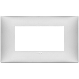 Накладка на 4 модуля, серебро матовое