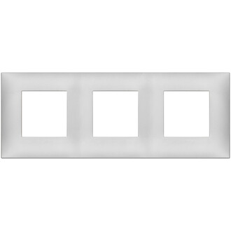Накладка на 6 модулей (2+2+2), серебро матовое