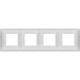 Накладка на 8 модулей (2+2+2+2), серебро матовое