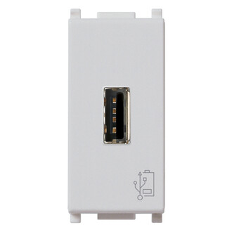 З/у USB 5V 1,5A, на 1 модуль, серебро