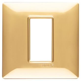 Накладка на 1 модуль золото блестящее