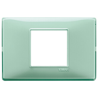 Накладка на 2 модуля центрально рефлекс 'мята'