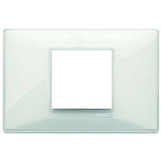 Накладка на 2 модуля центрально рефлекс 'снежная'