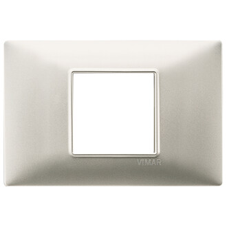 Накладка на 2 модуля центрально никель матовый