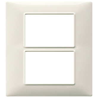 Накладка на 6 модулей (3+3) белый гранит