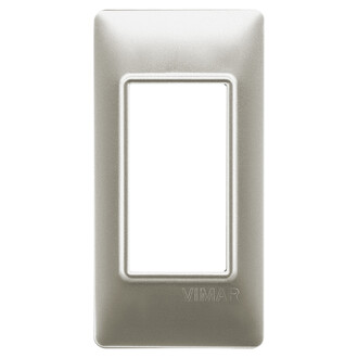 Накладка на 1 модуль для панелей никель матовый