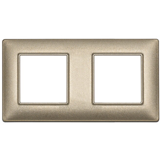 Накладка на 4 модуля (2+2) 71мм бронза металлизированная