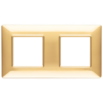 Накладка на 4 модуля (2+2) 71мм золото блестящее