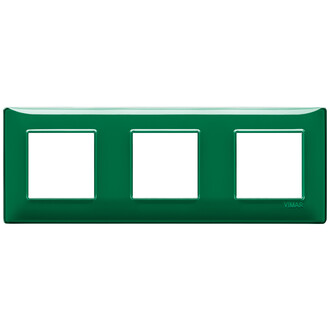 Накладка на 6 модулей (2+2+2) 71мм рефлекс 'изумруд'