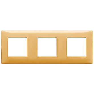 Накладка на 6 модулей (2+2+2) 71мм рефлекс 'янтарь'