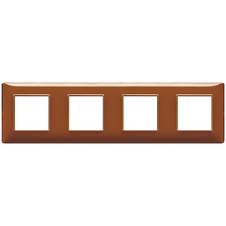 Накладка на 8 модулей (2+2+2+2) 71мм рефлекс 'табак'